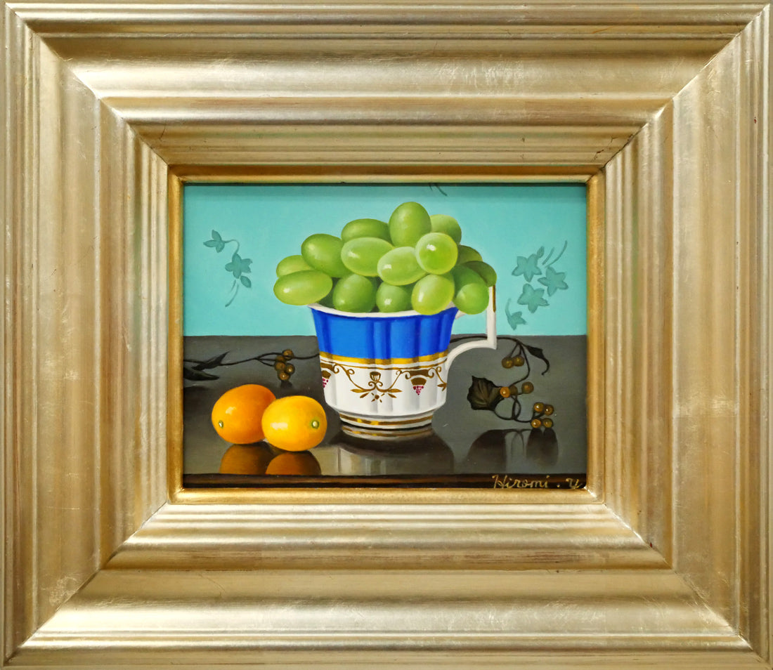山口ひろみ「ぶどう ルイ」油絵・F0号