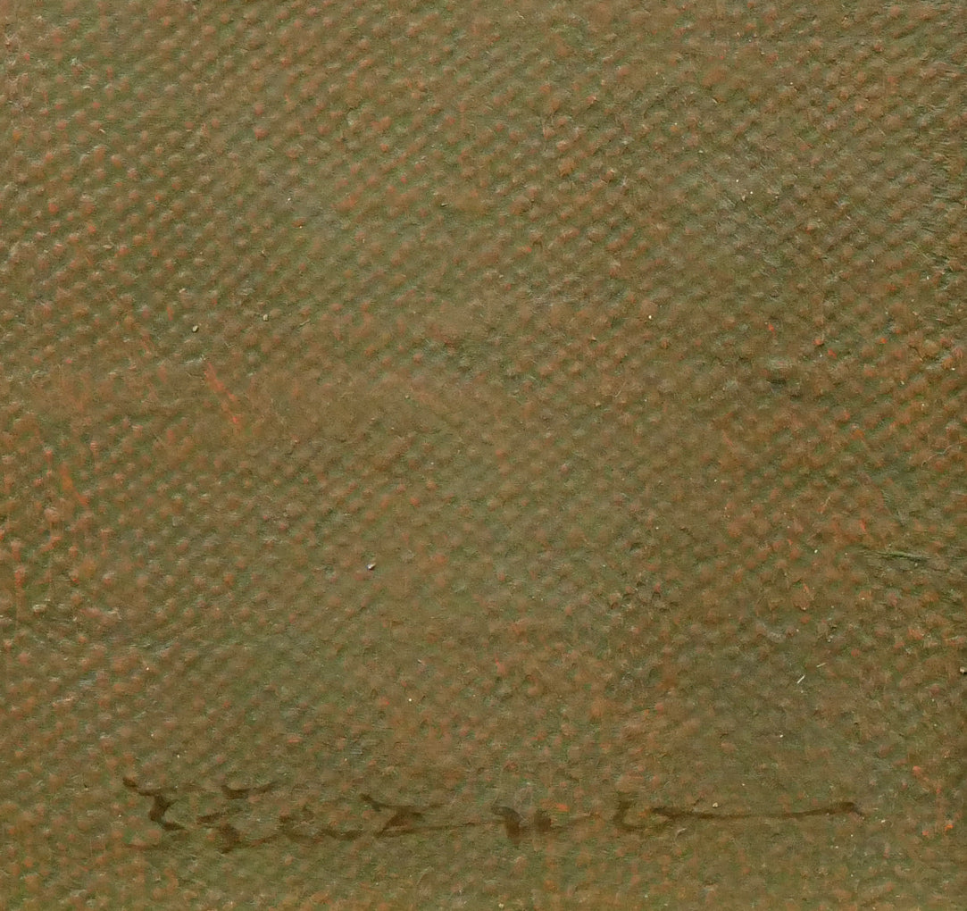 山口和男「菖蒲」油絵・M8号 サイン拡大画像