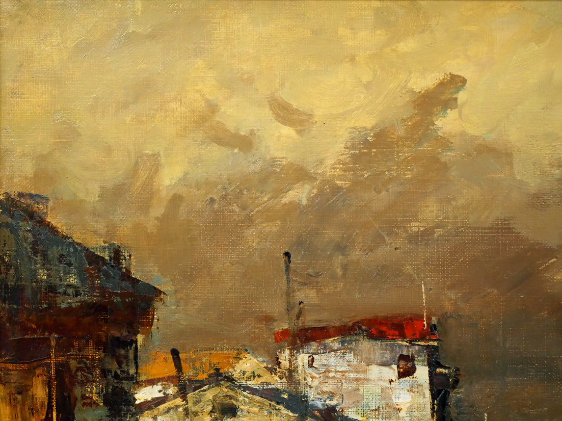 山本巌「午後の房総風景」油絵・F6号 拡大画像1