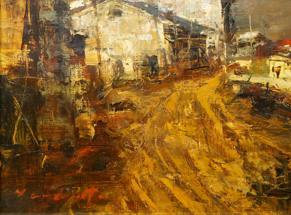 山本巌「午後の房総風景」油絵・F6号 拡大画像3