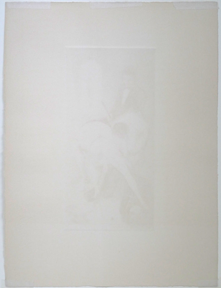 山本六三『神父(「眼球譚」より)』エッチング(銅版画) 作品裏側画像