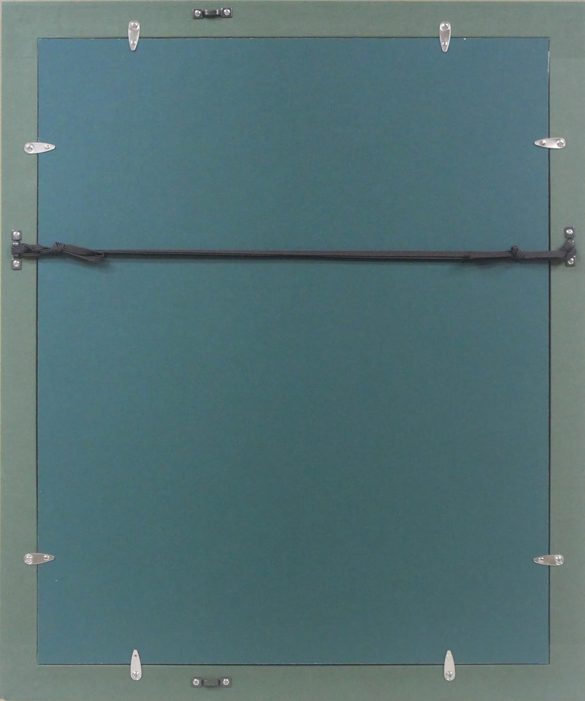 山本六三『神父(「眼球譚」より)』エッチング(銅版画) 額縁裏側画像