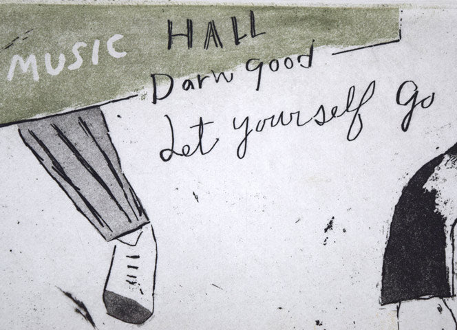 山岡康子「Dance」銅版画 拡大画像1