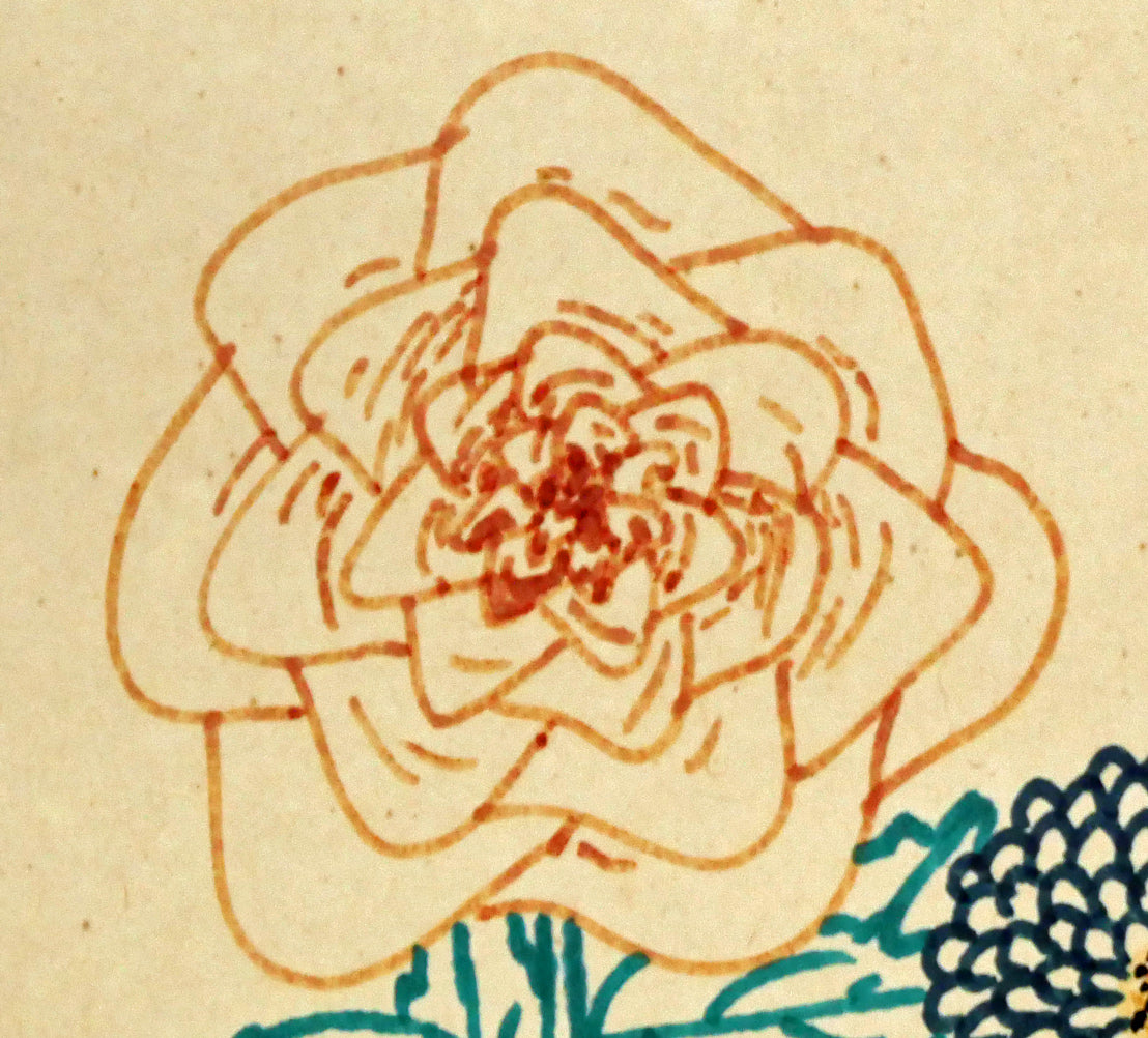 山下清「だりや」色ペン画・6号色紙・鑑定書付き 拡大画像3