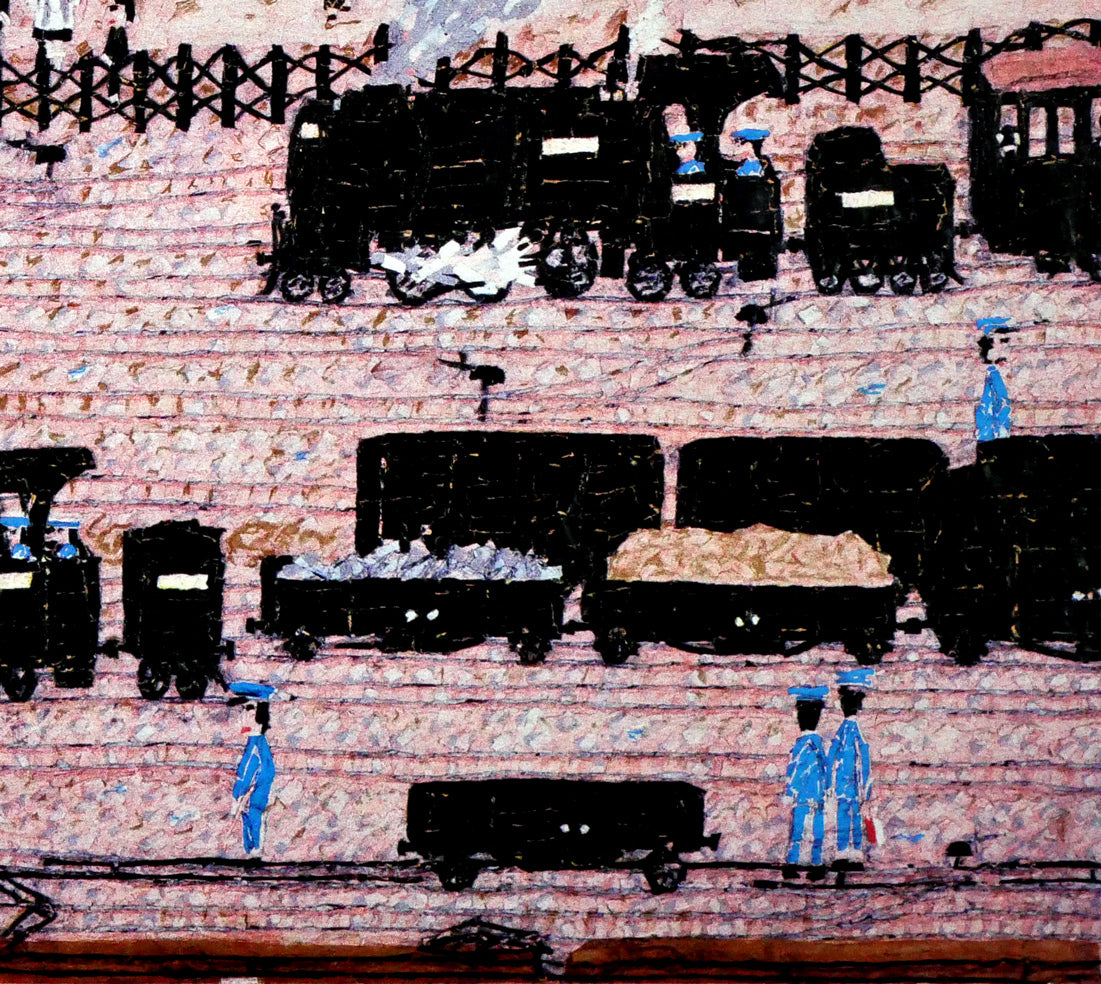 山下清「汽車」リトグラフ 拡大画像4