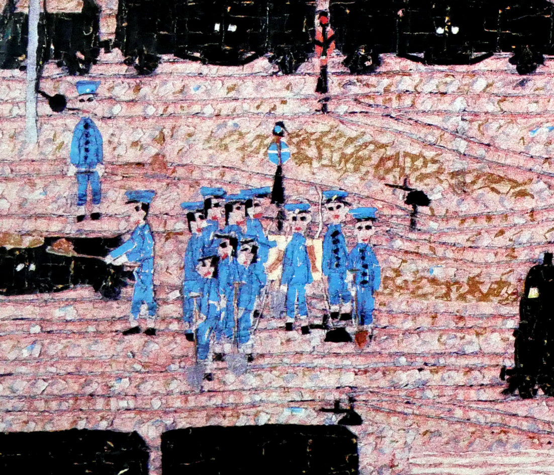 山下清「汽車」リトグラフ 拡大画像6