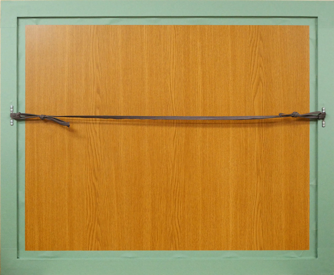 山下清「長岡の花火」リトグラフ 額縁裏側画像