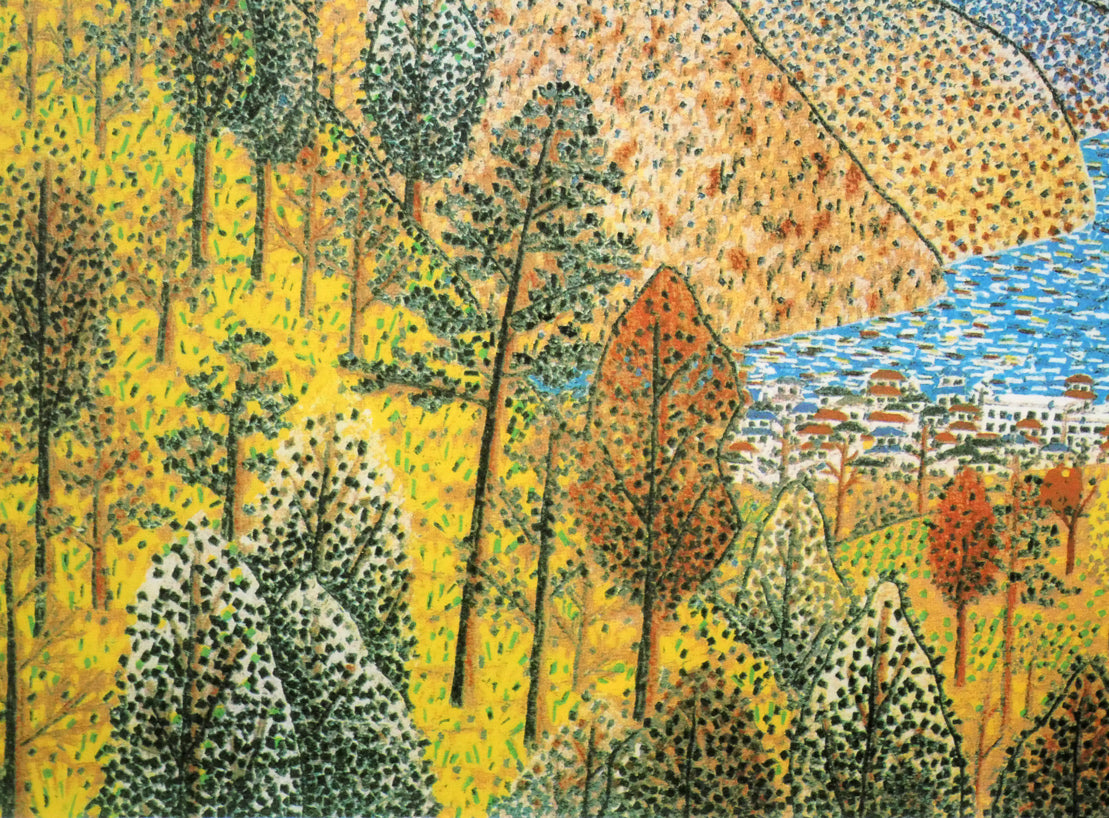 山下清「日本平よりの富士」リトグラフ 拡大画像4