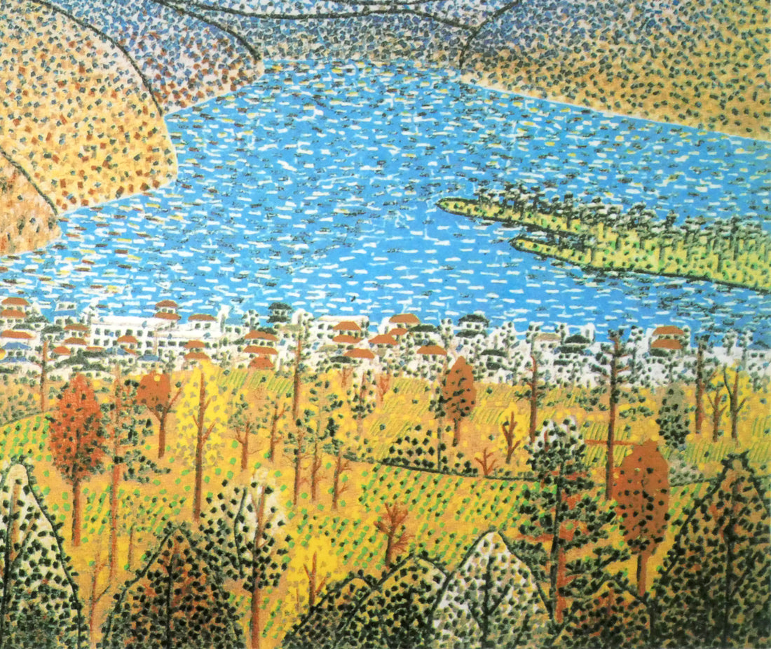 山下清「日本平よりの富士」リトグラフ 拡大画像5