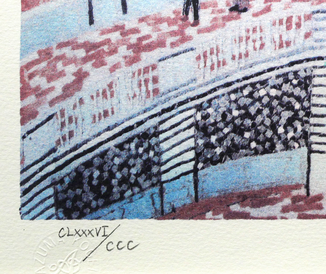 山下清「パリのサクレクール寺院」リトグラフ 限定番号(ed,186/300)