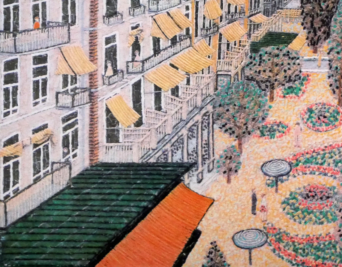 山下清「スイスの町」リトグラフ 拡大画像3