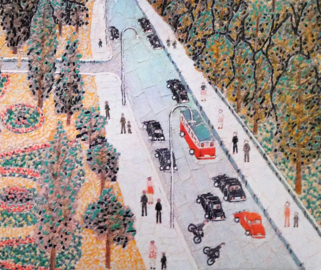 山下清「スイスの町」リトグラフ 拡大画像4