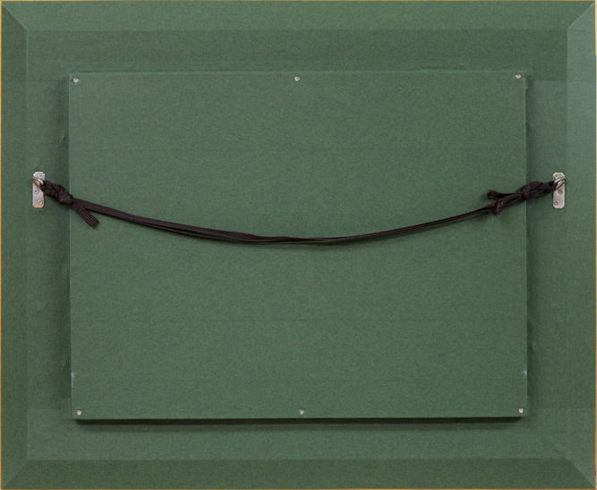 山内一彦「支笏湖(樽前山)」油絵・F4号 額縁裏側画像