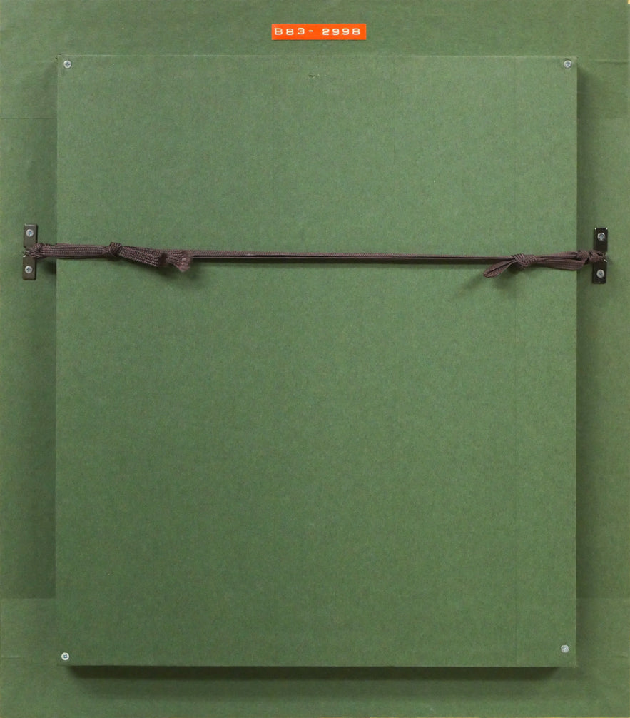 山崎翠祥「薔薇(1983年作)」油絵・F3号 額縁裏側画像