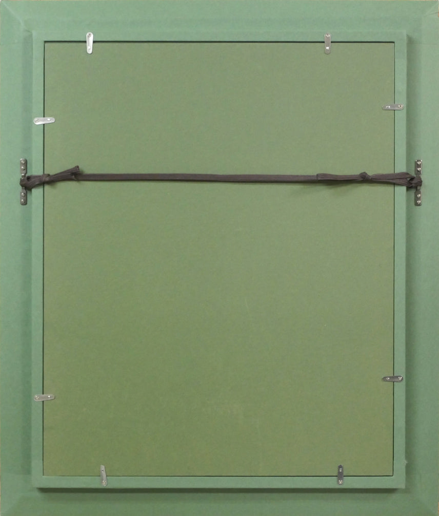 山崎翠祥「薔薇」油絵・F6号 額縁裏側画像