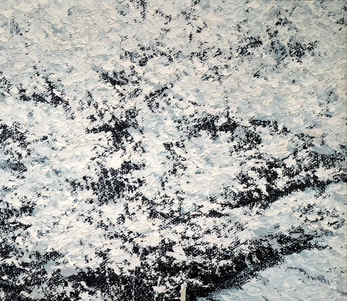 山崎貴稔「丘に咲く(桜)」油絵・F4号 拡大画像2