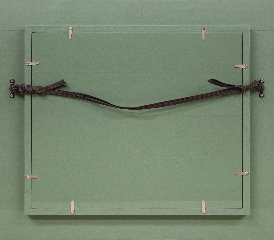 柳 悟(ヤナギ サトル)「春(水芭蕉)」油絵・F3号 額縁裏側画像