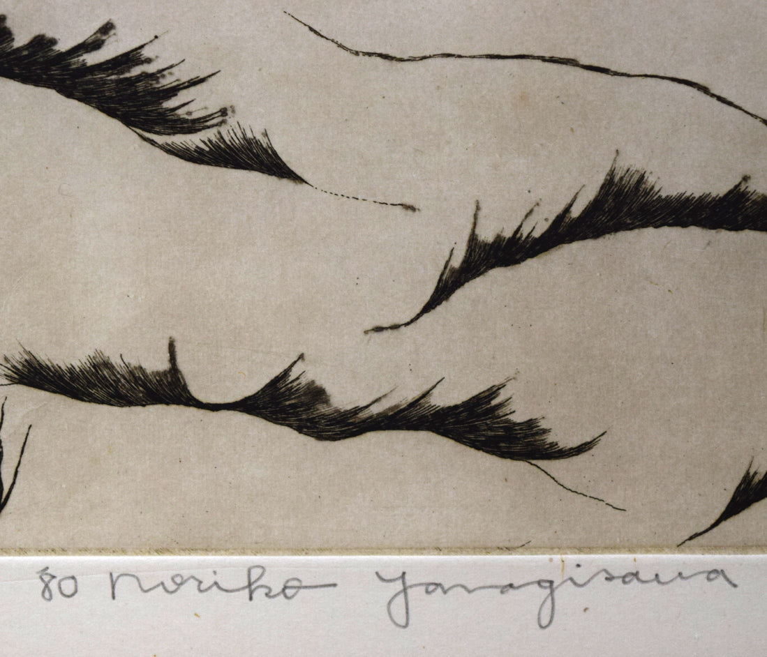 柳澤紀子「旅への誘ないⅢ」銅版画 年記(1980年作)、本人直筆鉛筆サイン