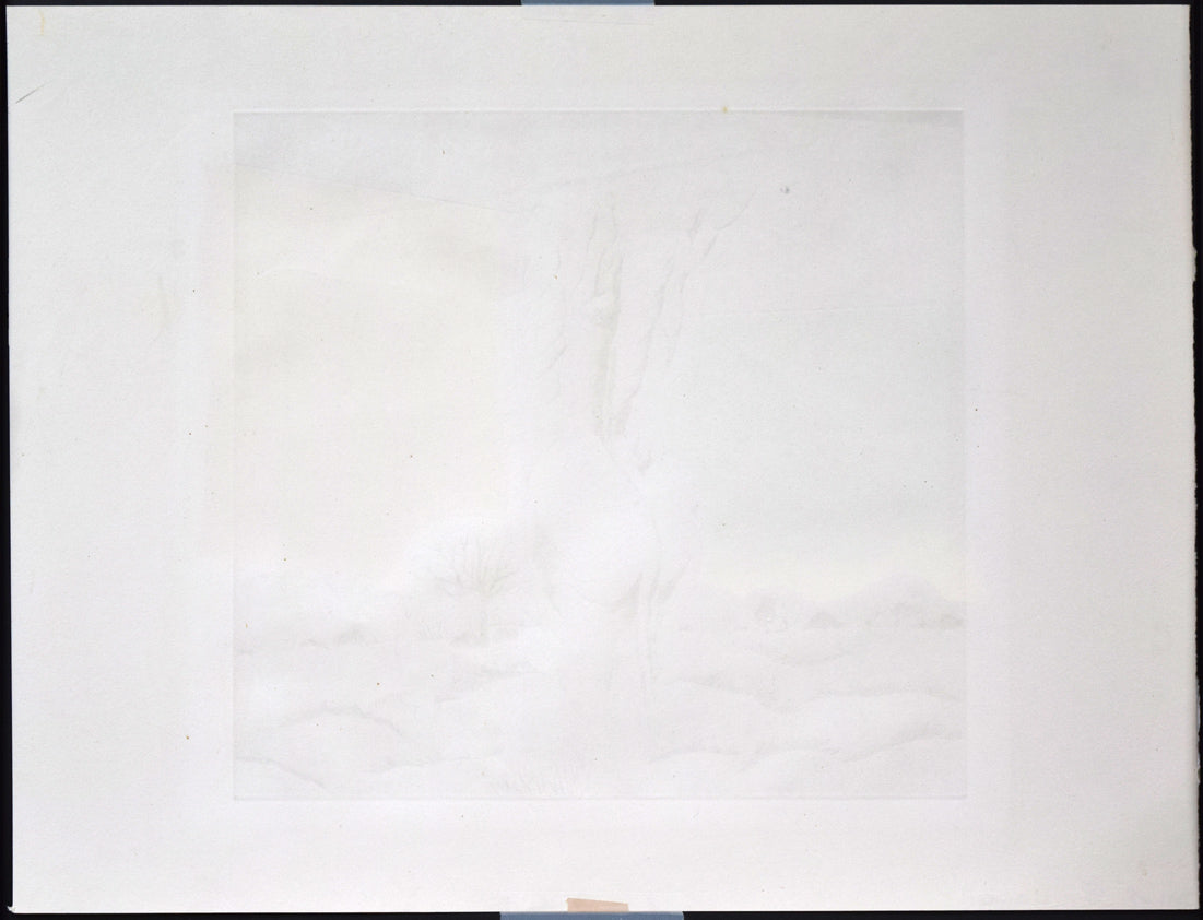 柳澤紀子「旅への誘ないⅢ」銅版画 作品シート裏側全体画像