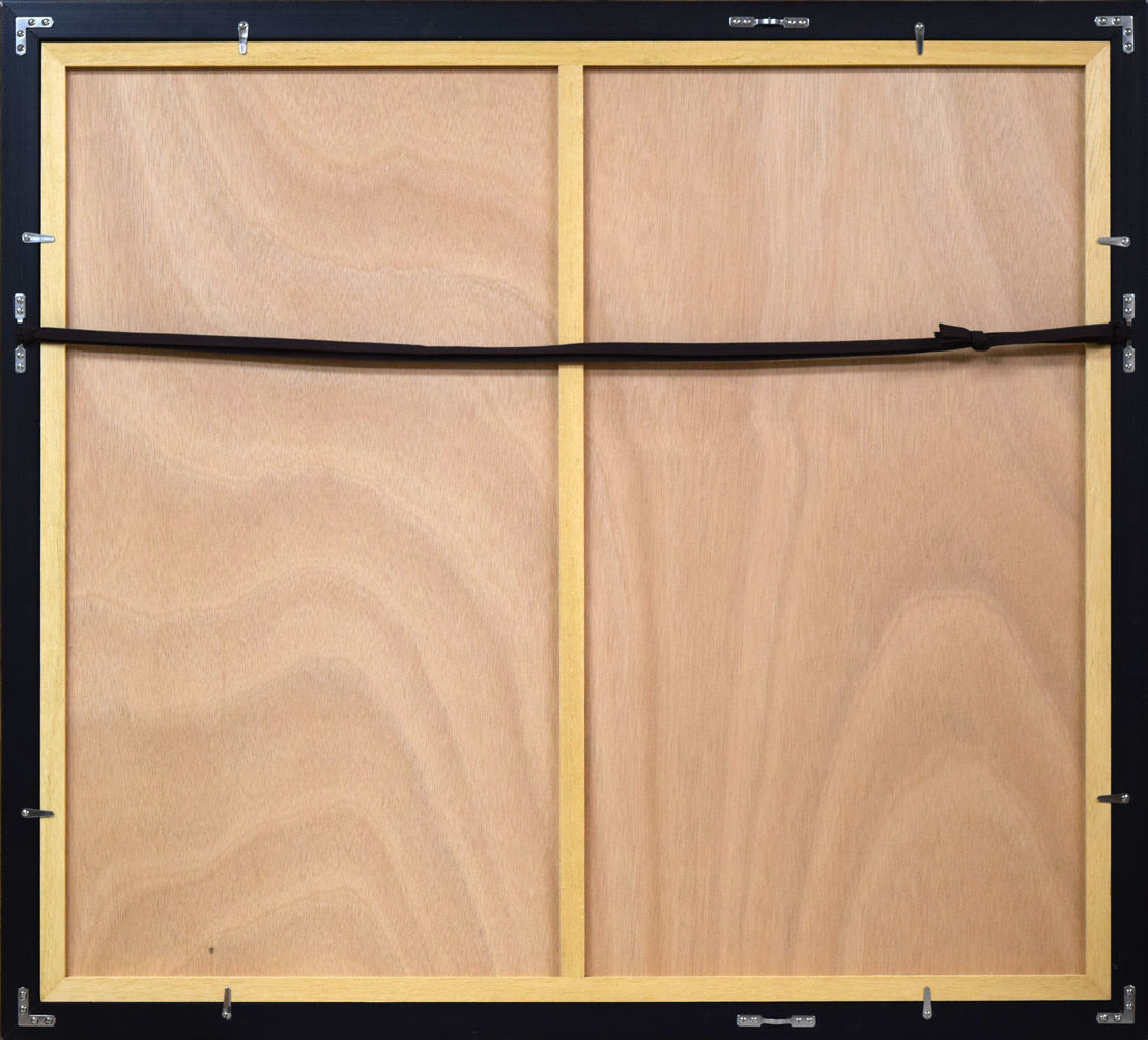 柳澤紀子「旅への誘ないⅢ」銅版画 額縁裏側画像