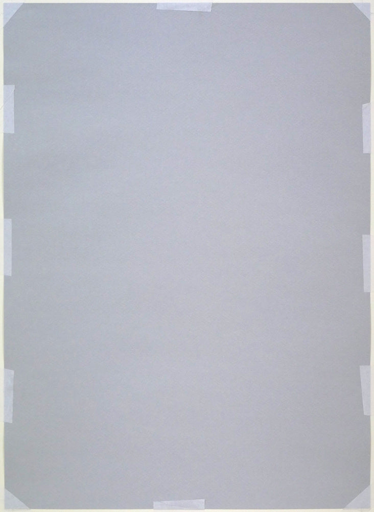 矢野喜久男「赤いベスト」パステル画・10号 作品裏側画像