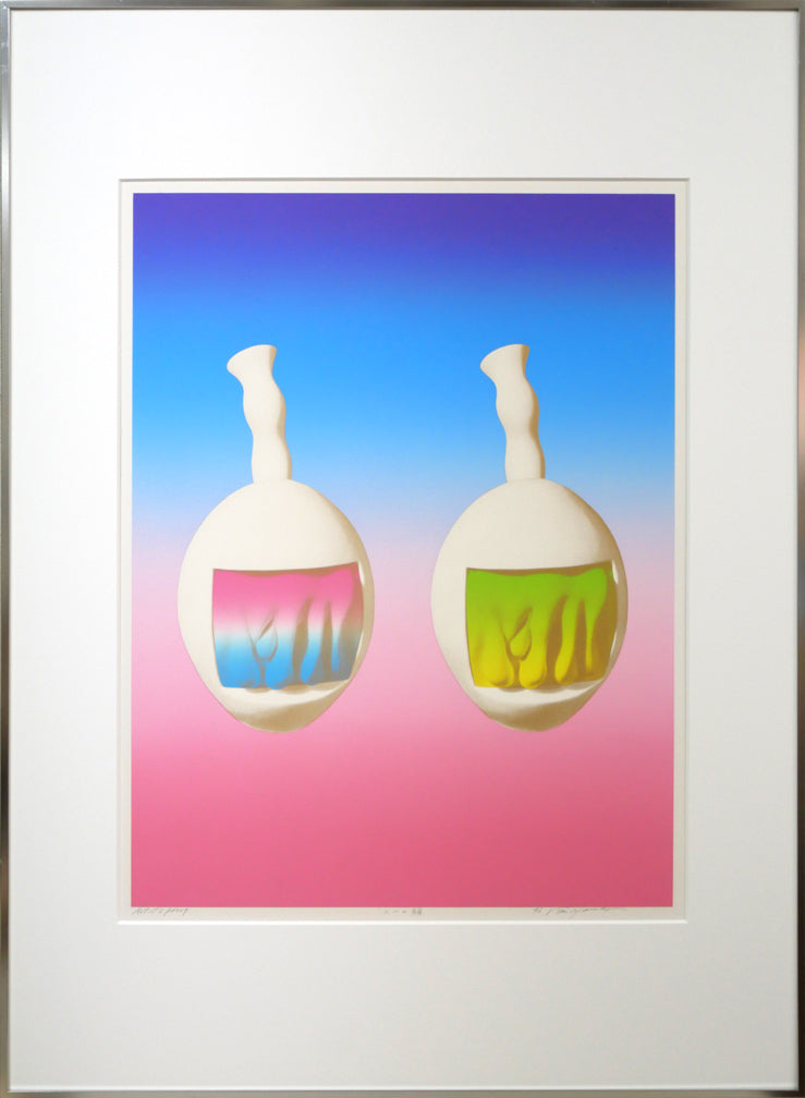 安田侃「二つの顔」シルクスクリーン版画