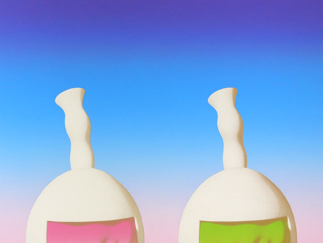 安田侃「二つの顔」シルクスクリーン版画 拡大画像1