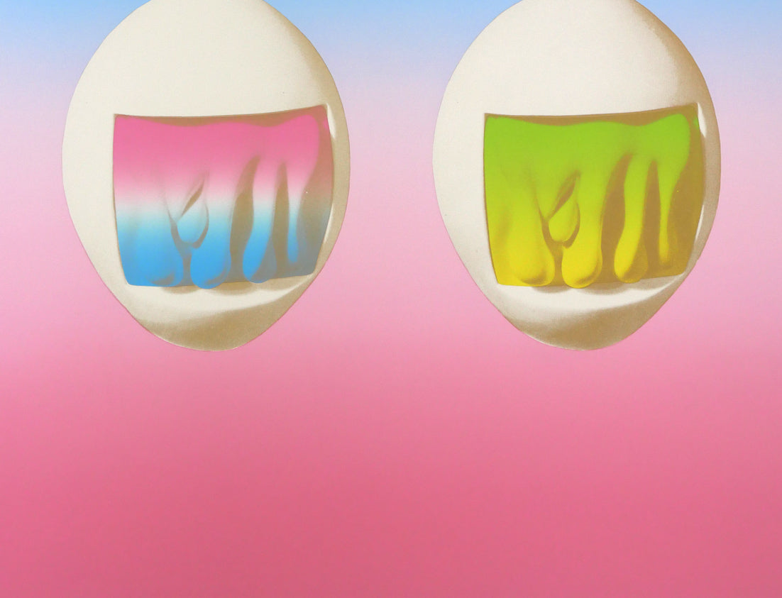 安田侃「二つの顔」シルクスクリーン版画 拡大画像2