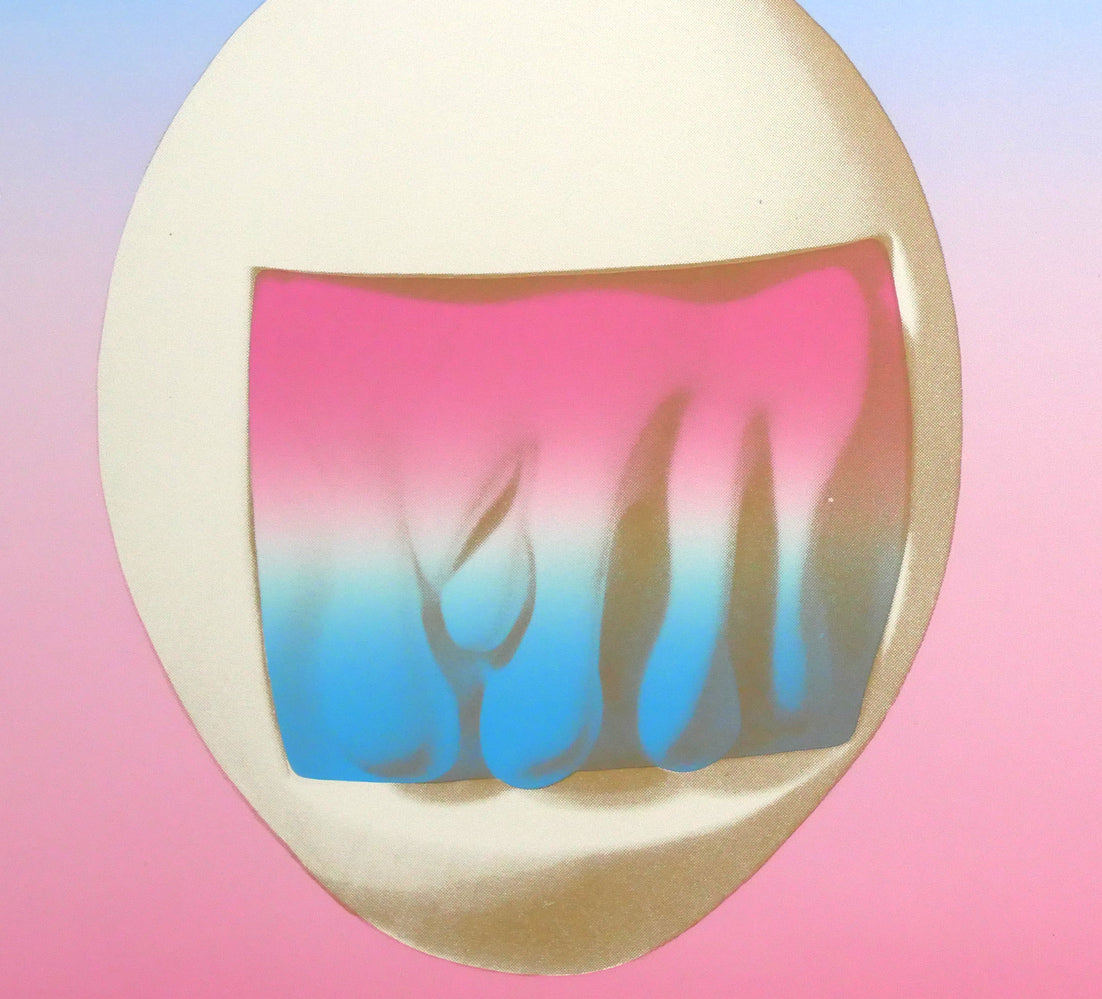 安田侃「二つの顔」シルクスクリーン版画 拡大画像3