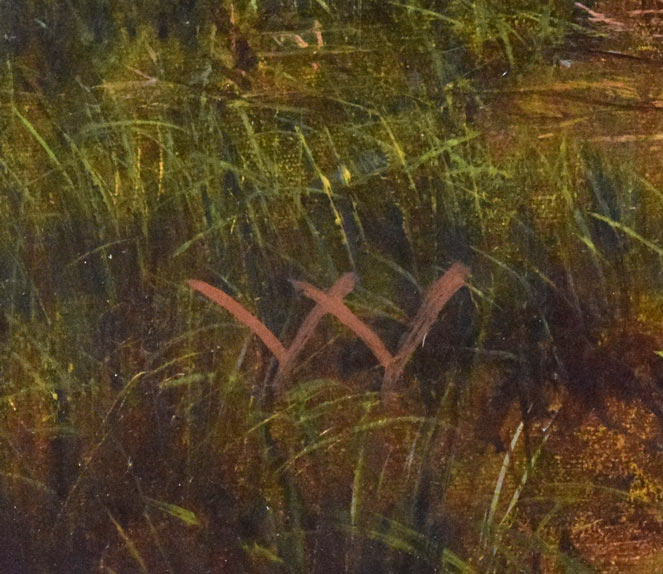 安田祐造〔祐三〕「美瑛~麦の実る頃」油絵・P8号 サイン拡大画像