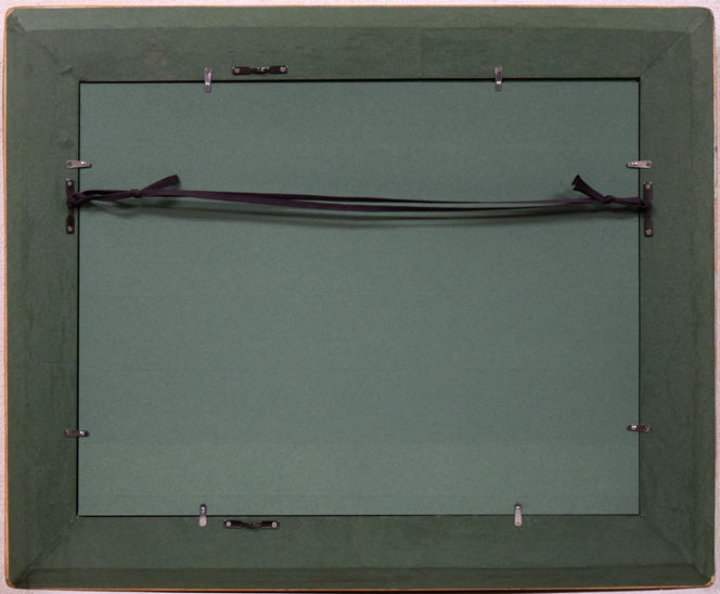 安田祐造〔祐三〕「美瑛~麦の実る頃」油絵・P8号 額縁裏側画像