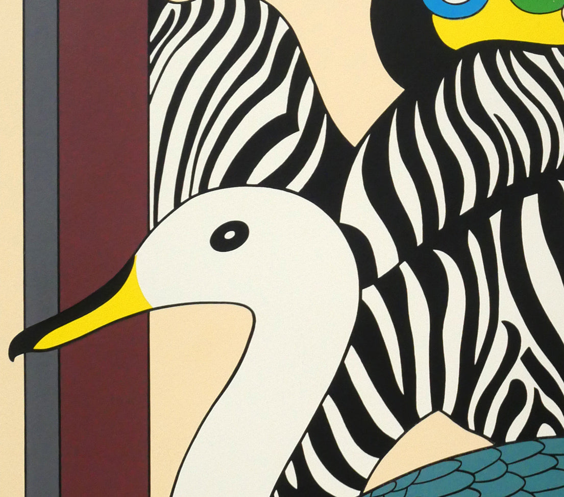 矢柳剛「作品2(「愛の動物誌」より)」シルクスクリーン版画 拡大画像3