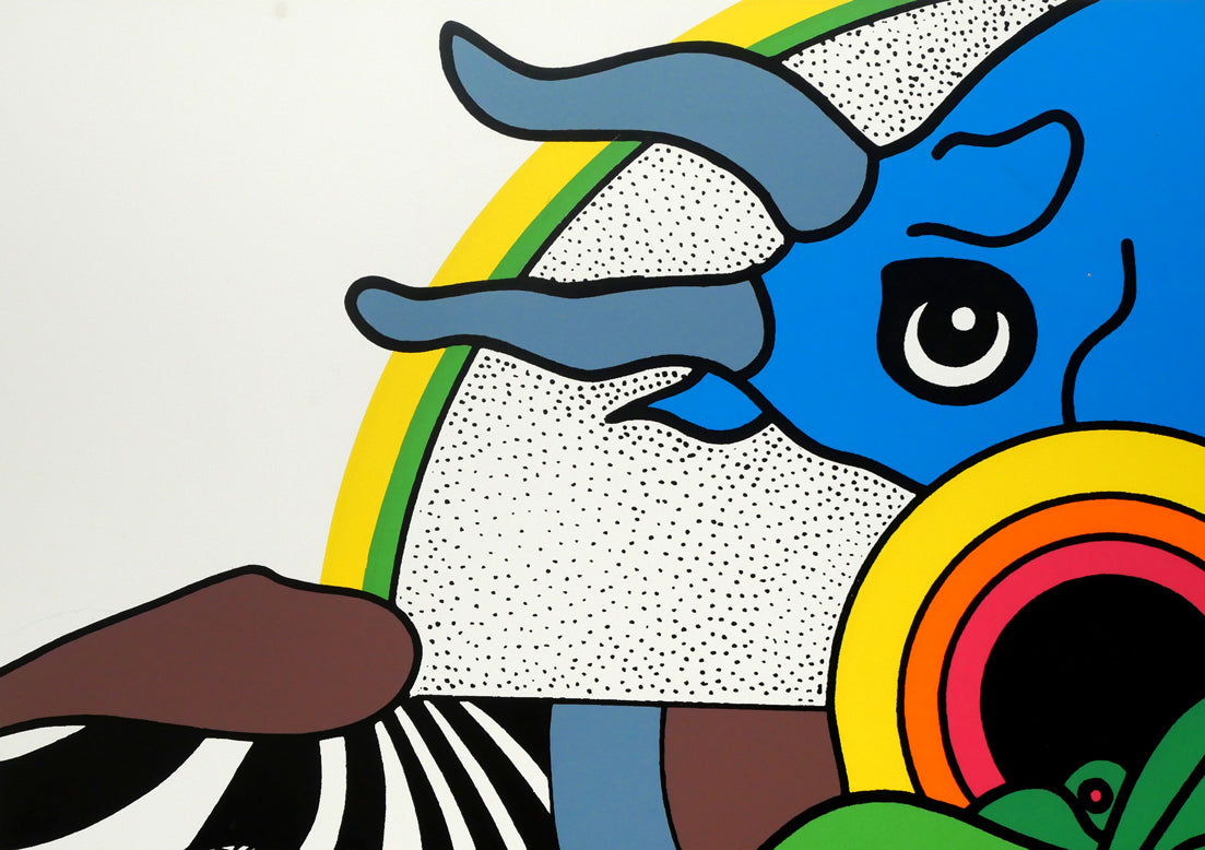 矢柳剛「LE TAUREAU(「現代版画<星座>シリーズ牡牛座」より)」版画 拡大画像1