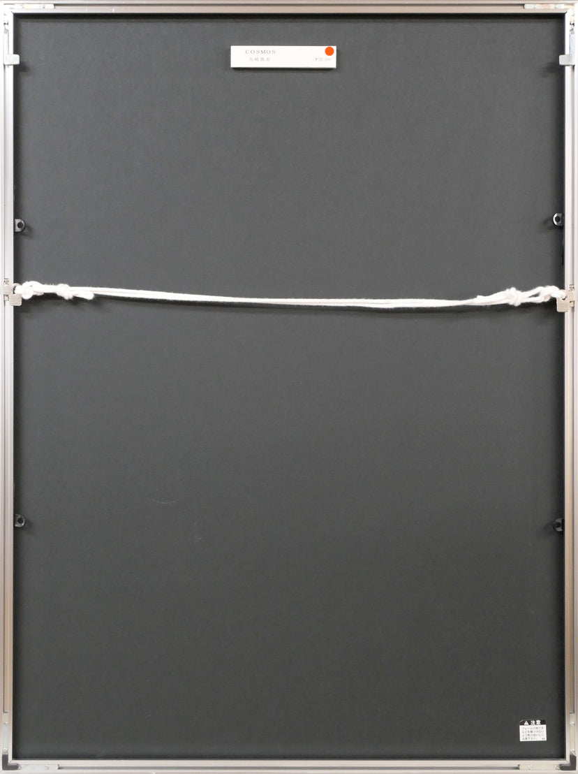 矢崎勝美「Cosmos・1998」モノタイプ1点物版画 額縁裏側画像