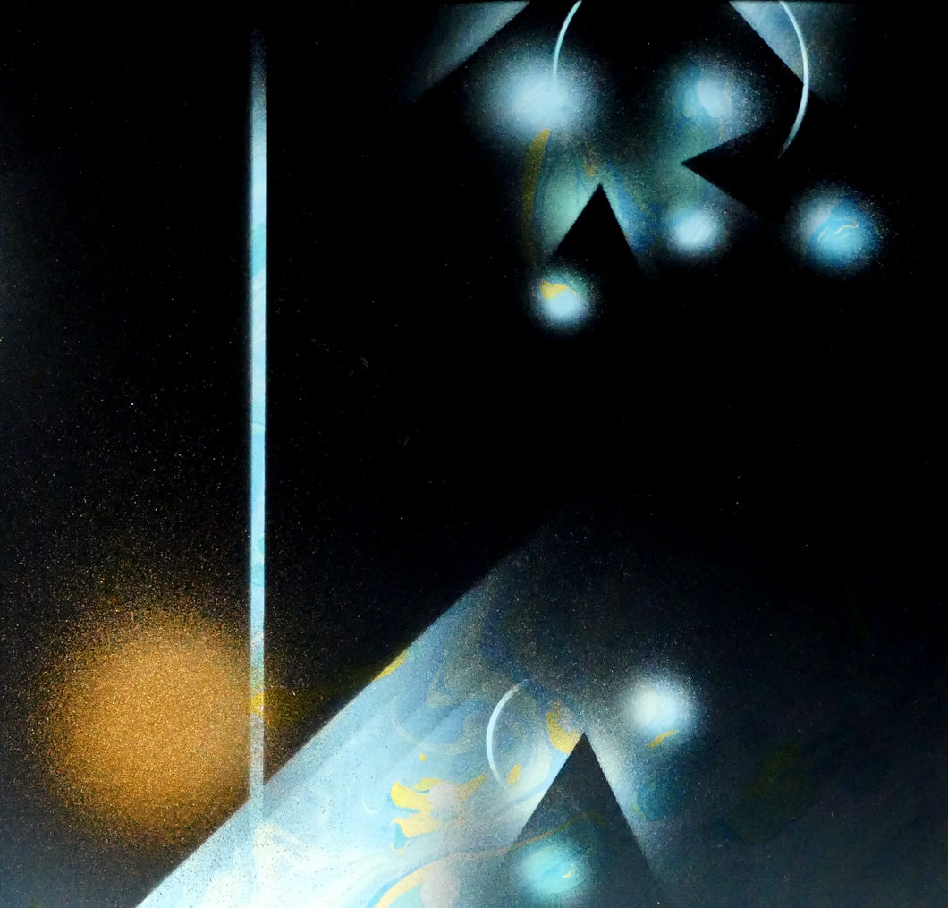 矢崎勝美「Cosmos」モノタイプ1点物版画・2011年作 拡大画像2