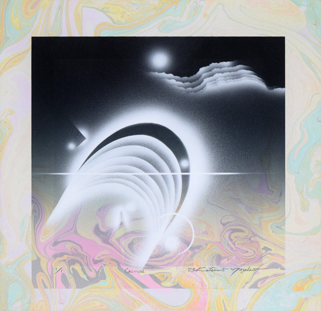 矢崎勝美「Cosmos・2003」モノタイプ1点物版画 作品全体拡大画像1