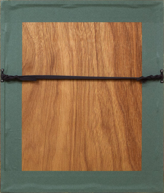 米倉斉加年「少女像」木版画 額縁裏側画像