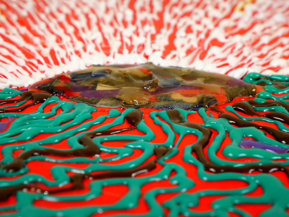 米谷雄平「作品05-05"THE HAIKU(俳句)”」アクリル画にコラージュ作品・5号 拡大画像6