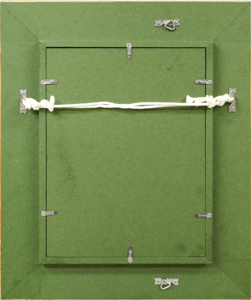 吉本哲「ローマにて・スペイン広場」油絵・SM 額縁裏側画像