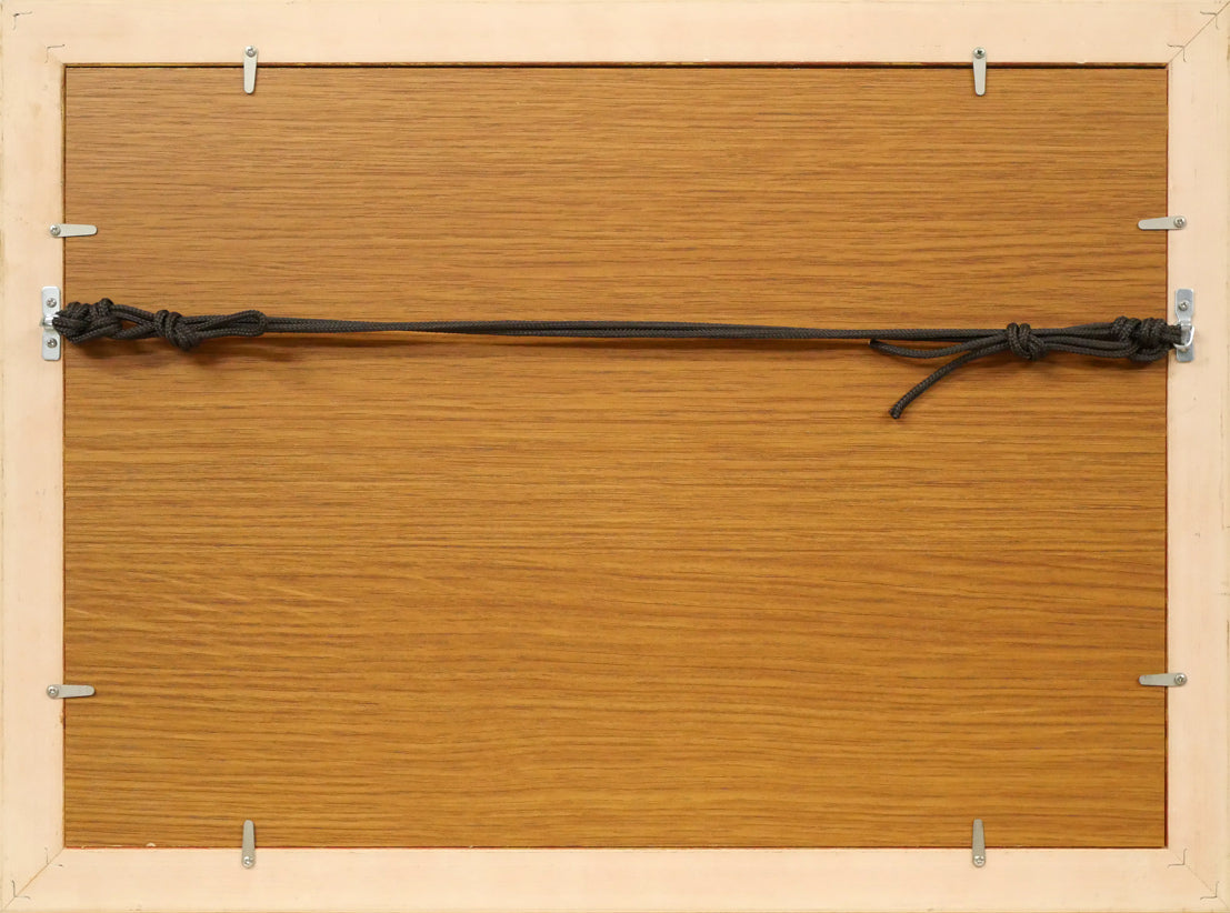 吉岡浩太郎「吉兆」シルクスクリーン版画 額縁裏側画像