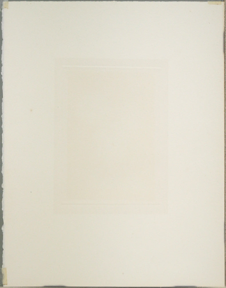 吉田勝彦「薔薇二輪」銅版画 作品裏側画像