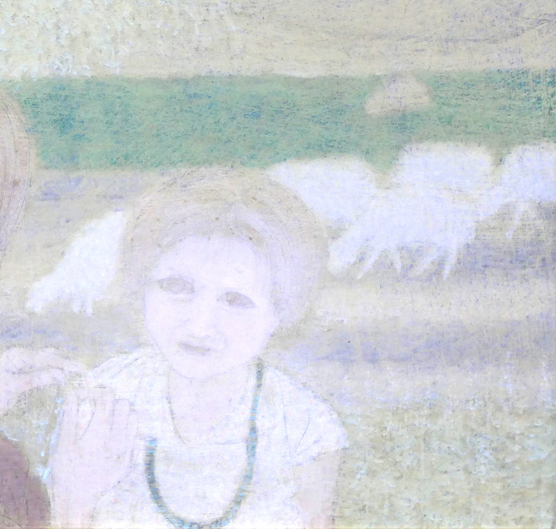 吉田善彦「ウフラの少女」日本画・変形10号 拡大画像3