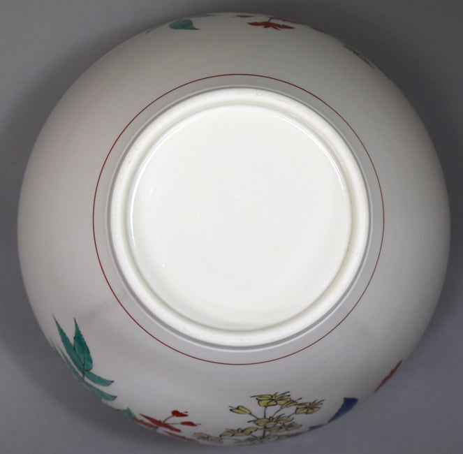 十四代酒井田柿右衛門「濁手藤花文花瓶」共箱 裏画像