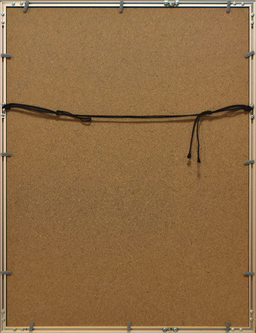 阿部国利「無題」油絵・変形10号 額縁裏側画像