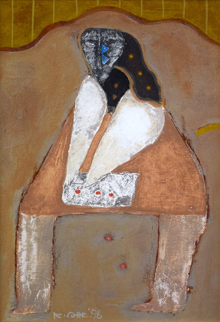 阿部国利「無題」油絵・SM 作品全体拡大画像