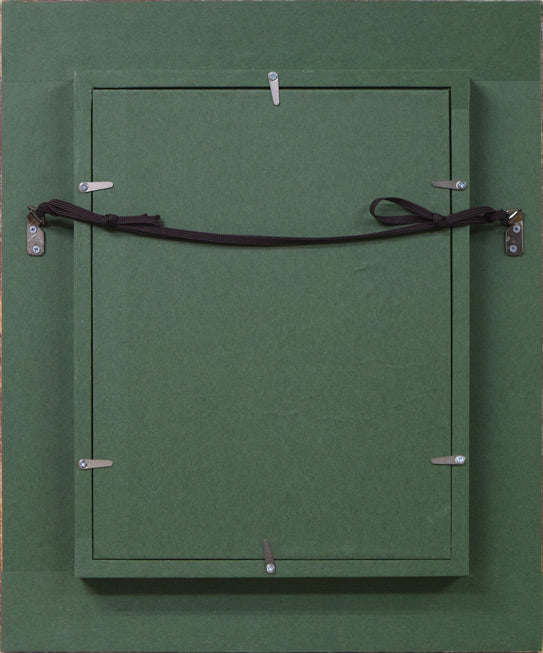 阿部国利「無題」油絵・SM 額縁裏側画像