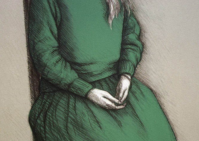 相笠昌義「マルタ」リトグラフ 拡大画像2