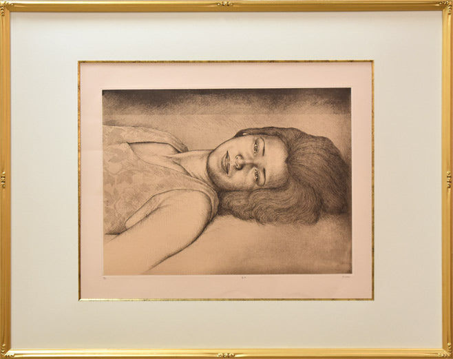 相笠昌義「夏の女」銅版画