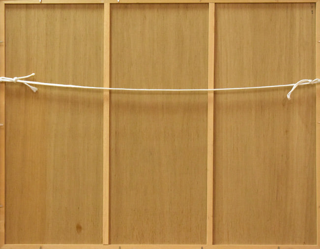 相笠昌義「夏の女」銅版画 額縁裏側部分