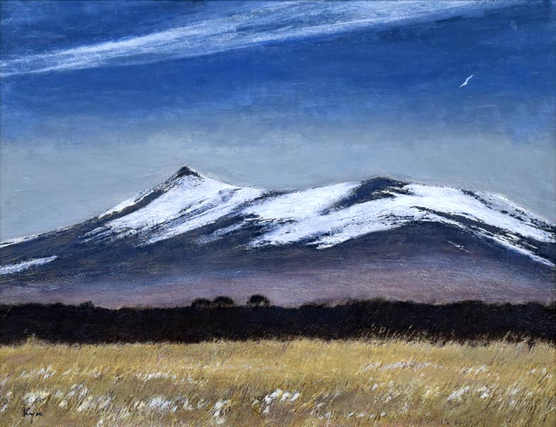 相原求一朗「駒ヶ岳初秋(北海道)」油絵・P10号 作品全体拡大画像